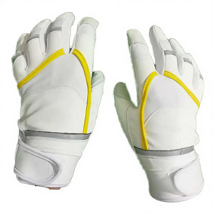 Guantes de Cuero Completos para Dedos, Blancos y Amarillos, Antideslizantes, con Cierre de Gancho y Bucle, Unisex, para Deportes de Verano y Ciclismo - Product Image 6