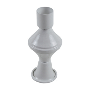 Candelabro pintado en blanco con diseño decorativo de acabado real, soporte de vela individual para decoración del hogar, diseño de cena y boda - Product Image 5