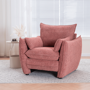 Sedia singola moderna con Design ad angolo acuto elegante colore rosso per soggiorno Versatile per vari spazi - Product Image 4