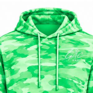 Sudadera con Capucha Verde Camuflaje para Hombre, Manga Larga, Estilo Casual Urbano, Bolsillo Canguro, Capucha con Cordón Ajustable, Ropa Personalizable - Product Image 3