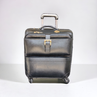Valise à roulettes en cuir véritable avec poignée réglable Fabrication en usine OEM Taille personnalisée disponible Produit tendance Cabine