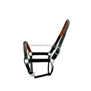 Harnais de cheval en cuir rembourré noir et marron de qualité supérieure avec des accessoires durables et réglables en nickel ou en laiton - Product Image 5