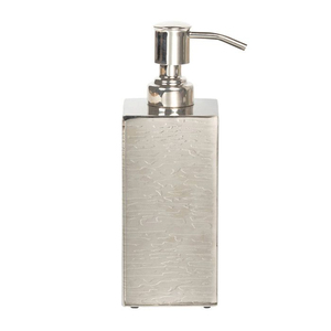Gold <b>Soap</b> Dispenser Square Stainless Steel Liquid <b>Hand</b> Wash Pump Bottle Set Modern Etched Metal Design <b>Refillable</b> Lotion - Product Image 6