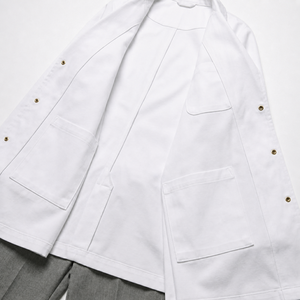 Bata de laboratorio médica para mujer, tela de sarga, poliéster y algodón, uniforme de hospital para médicos y enfermeras, ropa de trabajo de corte regular - Product Image 6