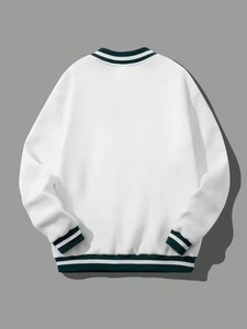 Mens Varsity <b>Sweatshirt</b> Oversized Pullover Streetwear Long Sleeve Athletic Jersey Style Casual Fashion Top Wear Everyday Style - Product Image 1