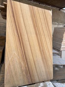 Dalle de pierre de grès teck naturel de qualité supérieure 40x40 cm, surface polie résistante et durable, idéale pour le revêtement de sol - Product Image 1