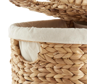 Artex HaiNam Oval Natural Rattan Storage <b>Basket</b> <b>With</b> <b>Lid</b> Rustic Multi-Purpose Organizer For Laundry And Neatening Storage - Product Image 5