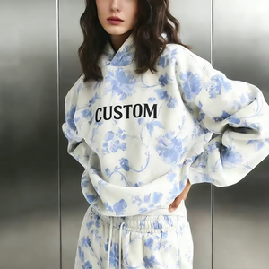 Conjuntos de Dos Piezas con Sudadera con Capucha de Manga Larga y Diseño Frontal con Logotipo Personalizado, Pantalones de Pierna Ancha de Cintura Alta y Silueta Suave - Product Image 4