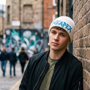 Custom White Knit Beanie Hat Blue Logo Ribbed Cuffed <b>Winter</b> <b>Cap</b> Warm Unisex Streetwear Fashion Headwear Wholesale - Product Image 2