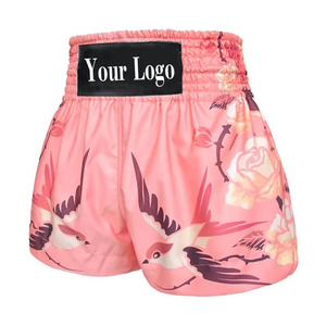 Custom Sublimation Boxing <b>Shorts</b> Unisex Martial Arts Wear 100% Polyester Breathable Satin Silk Muay Thai <b>Grappling</b> Fight Uniform - Product Image 1