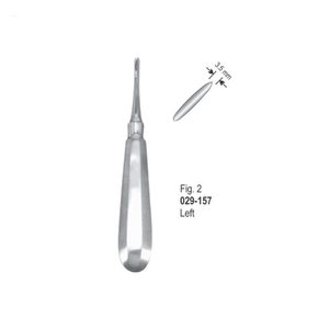 เครื่องมือถอนรากฟันแบบผ่าตัด Flohr Fig.2 |   เครื่องมือถอนฟันสแตนเลส |   ได้รับการรับรองมาตรฐาน CE - Product Image 1
