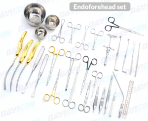 Kit d'instruments manuels endoscopiques DAVICON Premium pour lifting frontal et desquamation des sourcils, certifié CE ISO Classe I en acier inoxydable - Product Image 4