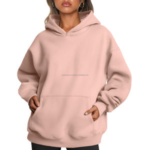 Sweats à capuche surdimensionnés de qualité supérieure pour femmes, décontractés, à épaules tombantes, pour la saison hivernale, avec logo personnalisé, sweats à capuche élégants pour femmes - Product Image 1