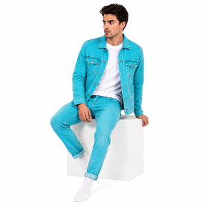 Veste en jean d'hiver pour homme, look décontracté intemporel, tissu en jean robuste, structure classique, confortable à porter au quotidien, respirant - Product Image 5