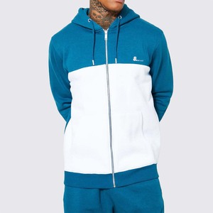 Conjunto de Chándal con Capucha y Cremallera para Hombre, Personalizado, de Peso Pesado, con Bloques de Color Estampados, 2 en 1, Nueva Moda, Ropa Urbana de Invierno, Transpirable, de Secado Rápido, 100% - Product Image 1