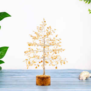 Vente en gros de pierre semi-précieuse citrine naturelle Reiki de guérison Feng Shui Base en bois décoratif pour la maison arbre d'amour artisanat Reiki de guérison - Product Image 2