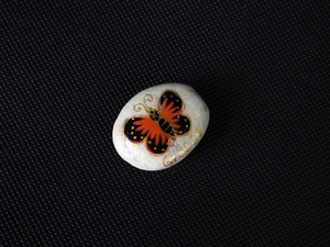 Budivis Hand Painted Natural Stone Tabletop <b>Ornament</b> From Bali Waterproof for Home & <b>Garden</b> Outdoor Decor - Product Image 1