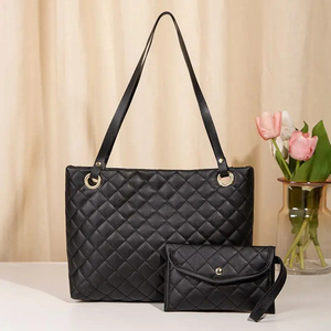 Elegante Bolso de Mano Vintage Negro de PU con Cierre de Cremallera, 7 Pulgadas, Diseño de Piedras, para Mujer, Uso Diario, Todas las Temporadas - Product Image 1