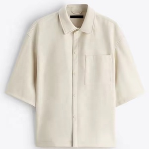 Chemise décontractée d'hiver pour hommes en gros OEM, boutons en cuir véritable de haute qualité, logo personnalisé, grande taille, coupe régulière, respirante - Product Image 1