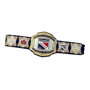Ceinture de joueur de l'année des Kitchener Junior Rangers - Ceinture sportive personnalisable avec détails dorés - Article de collection de hockey haut de gamme - Product Image 5