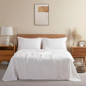 Parure de lit 4 pièces en lin 100% naturel pour lit Queen, respirante, douce et durable, vente en gros - Product Image 1