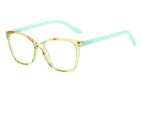 Montures de lunettes œil-de-chat effet marbre tendance – Vert, rose, marron, noir – Quatre couleurs en stock