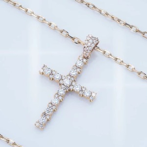 Colgante de Moissanita VVS con Diseño Cruzado, Colgante de Plata 925 con Incrustaciones, Joyería de Fe Cristiana, Joyería Religiosa, Regalos Bapistam - Product Image 4