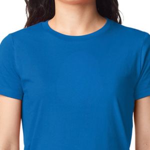 Camiseta Personalizada de Cuello Redondo para Mujer, de Peso Medio, Algodón, Manga Corta, Informal, Suave, Transpirable y Cómoda para Uso Diario - Product Image 3