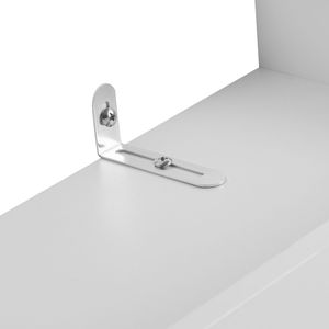Mobiletto Salvaspazio Sopra il WC, Altezza 171 cm, Organizer per Bagno e Spa con Doppia Anta e Ripiano Regolabile, in MDF e Acciaio - Product Image 2