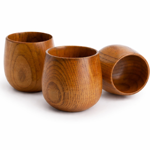 Mug de camping en bois d'acacia jujube de qualité supérieure, 6 oz, durable, écologique, design classique, réutilisable, cadeau pour la vente en gros - Product Image 1