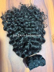 Extensions de cheveux humains Jai Devi Industries Modèle 12A, cheveux indiens Remy en vrac, double trame, couleur noir naturel, fabriquées à la machine, double épaisseur - Product Image 4