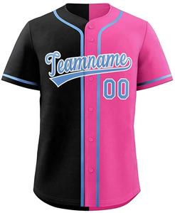 Maillot de Baseball double tons personnalisés, hauts et boutons, personnalisés, avec nom et numéro, pour équipe - Product Image 4