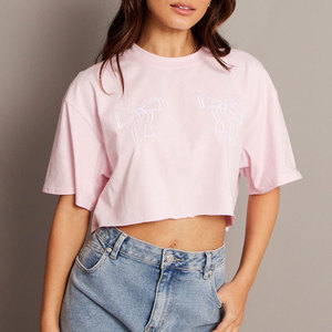 Lightweight High Quality Best Service Comfortable Fit Stylish With New Arrival Good Supplier Street Wear Printed Women Crop Top - Product Image 2