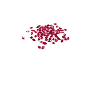 Rubis naturels de Bangkok, formes poire calibrées 3x5mm, pierres précieuses de rubis naturelles facettées en vrac pour la fabrication de bijoux, prêtes à l'emploi - Product Image 5
