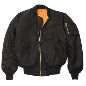 Men's Dark Green Bomber Jacket Zipper Closure Stand Collar Casual Windproof Polyester Nylon Shell Regular Fit Autumn Wear - Product Image 4