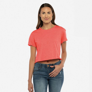 T-shirt court pour femme en coton 100% respirant, coupe ample, nouvelle collection été, haute qualité, service OEM, prix abordable, vente chaude - Product Image 2