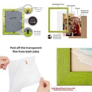 กรอบรูปสำหรับตกแต่งผนัง |   กรอบรูปติดผนังเพื่อเพิ่มความสดชื่นให้ห้อง |   กรอบรูปไม้พรีเมียม |   สีเขียว - Product Image 3