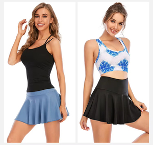 Shorts enveloppants taille haute pour femme avec poches, rouge, sportif, pour yoga et fitness, séchage rapide, en Spandex et Polyester, idéal pour l'été - Product Image 2