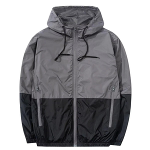 Veste coupe-vent imperméable pour homme sur mesure, à capuche, manches longues, poche zippée, veste d'extérieur OEM ODM - Product Image 1