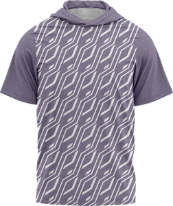 Camiseta con Capucha para Hombre, Diseño Geométrico, 100% Poliéster, Impresión por Sublimación, Secado Rápido, Manga Corta, Estilo Casual, Corte Regular, para Primavera - Product Image 2