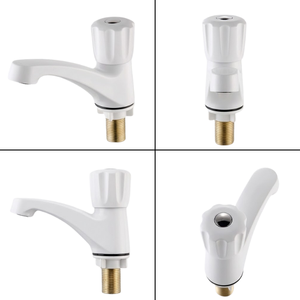 Grifo de lavabo al por mayor, con manija de ABS blanca, rosca de latón, para baño, grifo de agua fría individual, KSLA-15T3 KSN Vietnam - Product Image 3