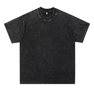 T-shirt Homme Luxe Personnalisé 100% Coton Jersey Grande Taille Col Rond Coupe Ample Épaisse de Haute Qualité - Product Image 1
