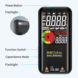 BSIDE S11-sensor de detección de voltaje CA, Medidor eléctrico de rango automático inteligente automotriz, multímetro digital analógico