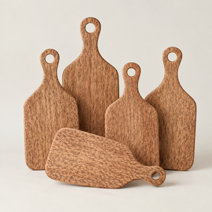 Ensemble de planches à découper en bois de forme rectangulaire avec poignée, pack combiné planche à découper et planche à fromage, vente en gros - Product Image 1