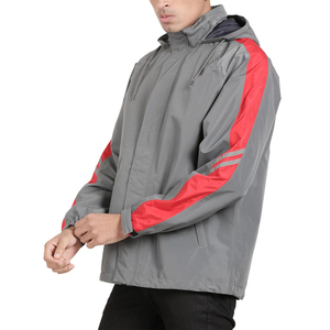 Unisex Solid Casual <b>Waterproof</b> Windbreaker Bomber Rain <b>Jacket</b> Lightweight Hooded Outerwear Front Zipper Wholesale Supplier - Product Image 2