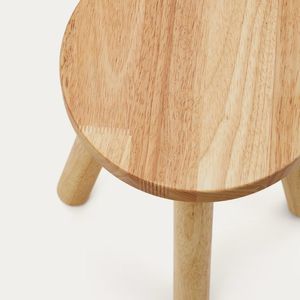 Modern Solid Wood Round <b>Stool</b> with Wooden Legs, Minimalist Dining Chair Bench for Living Room, <b>Bedroom</b> and Apartment Furniture - Product Image 6