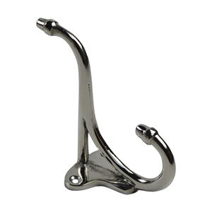 ตะขอแขวนประตูแบบแขวนสองชั้น ดีไซน์เงางามสีเงิน ตะขอแขวนเสื้อโค้ทดีไซน์ทันสมัย - Product Image 5