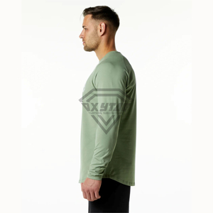 Premium Custom Men Gym Fitness Long Sleeve Shirt Breathable Cotton Athletic <b>TShirt</b> Wholesale Activewear From Clothing Manufactur - Product Image 5