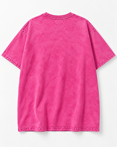 T-shirt Homme Vintage Délavé Coupe Oversize Col Rond Manches Courtes Coton Écologique Respirant 230g - Product Image 4