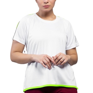 เสื้อยืดถักผู้หญิงคุณภาพสูงสำหรับฤดูร้อน ผลิตจากโรงงานขายส่ง รับสกรีนโลโก้ พิมพ์ลายดิจิตอล ผ้าฝ้าย 100% แห้งเร็ว - Product Image 5